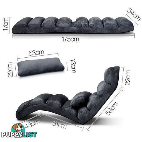 Lounge Sofa Chair - 75 Adjustable Angles _ÑÐ Charcoal