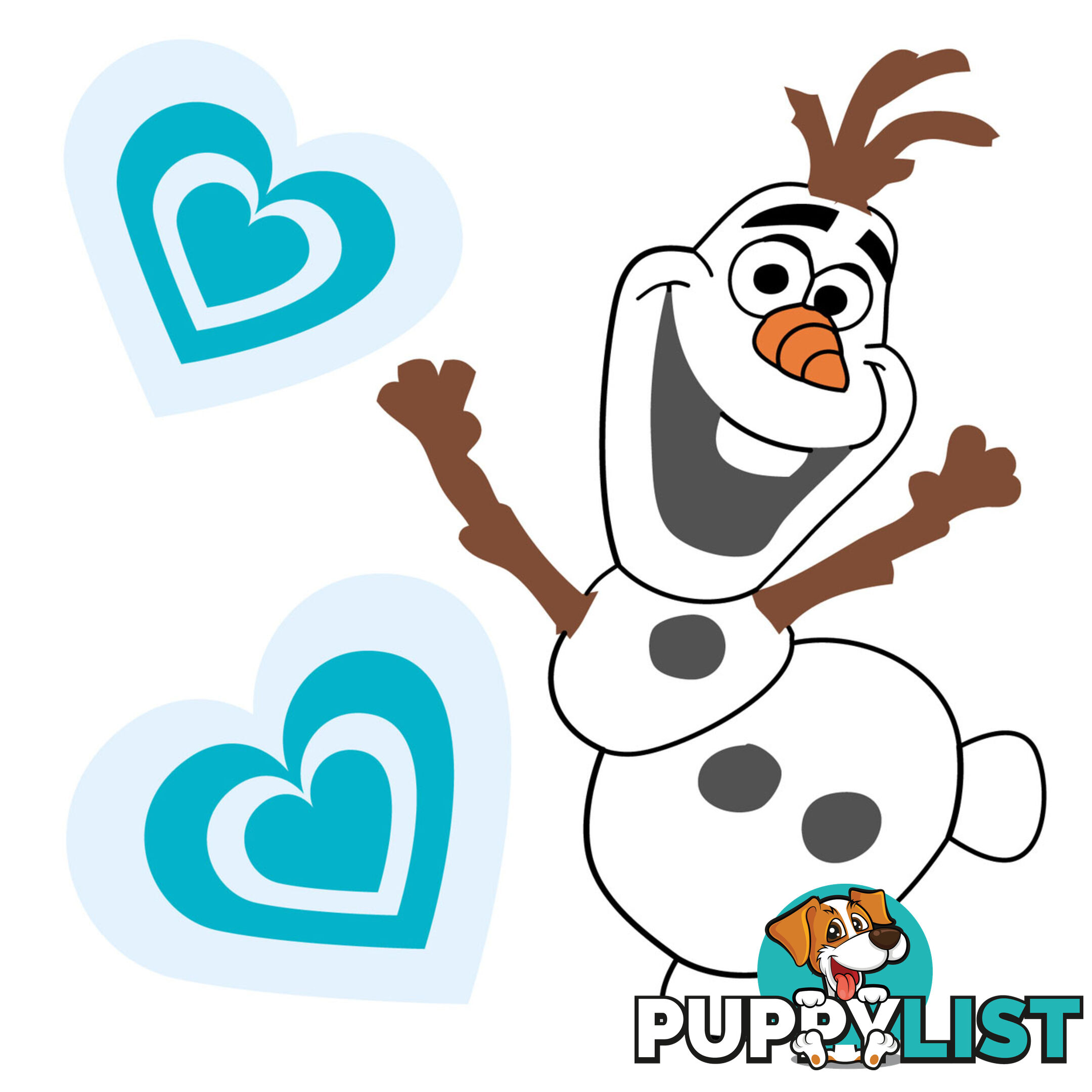 10 X Frozen Olaf Wall Stickers - Totally Movable over and over