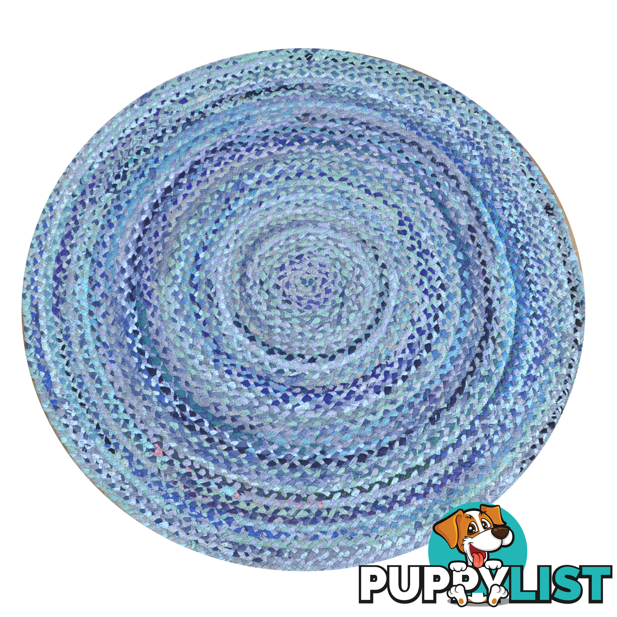 Cotton Blue Rug 120x120cm