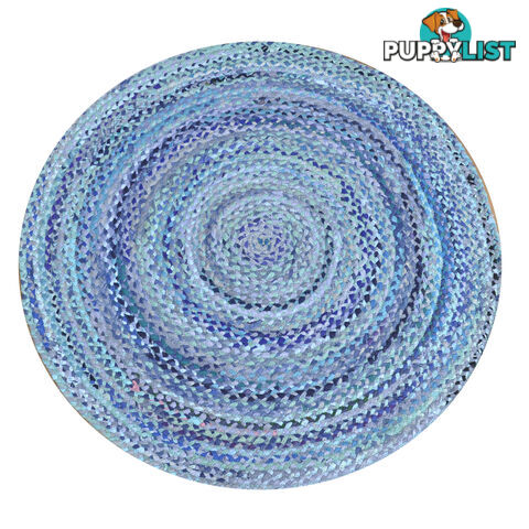 Cotton Blue Rug 120x120cm