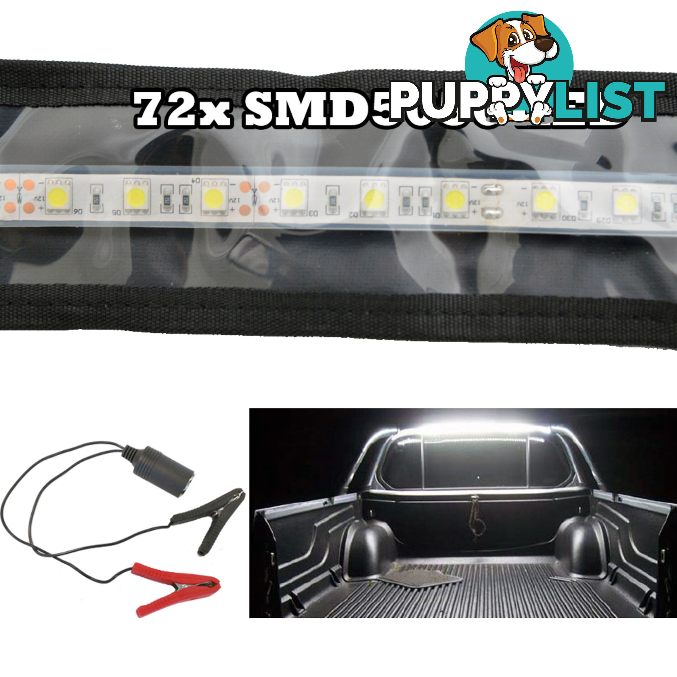 FLEXIBLE LED CAMPING LIGHT 5050 SMD CARAVAN BOAT WATERPROOF BAR STRIP 12V 1.3M