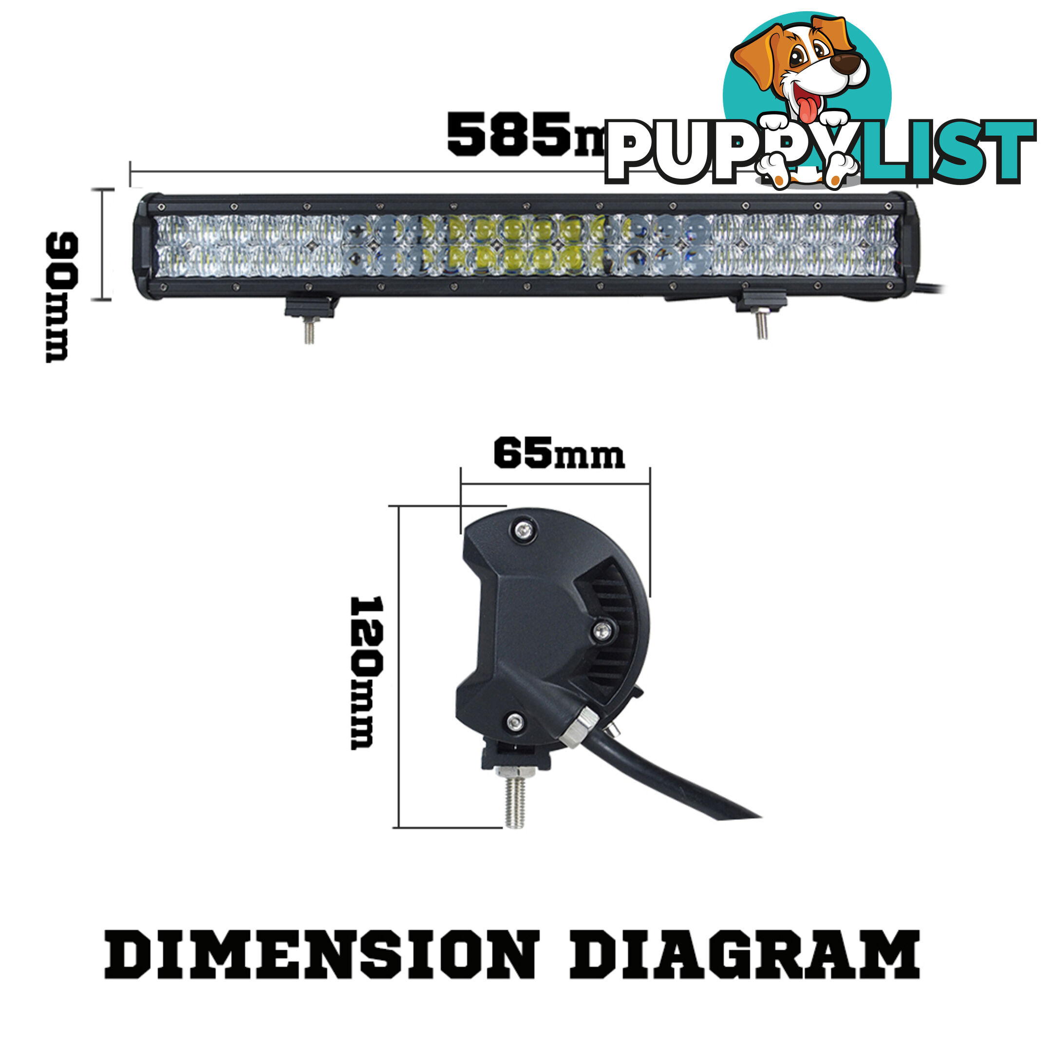 Osram 23inch 336W 5D Lens LED Light Bar Flood Spot Combo Work Lamp SUV ATV 4WD