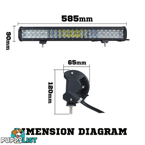 Osram 23inch 336W 5D Lens LED Light Bar Flood Spot Combo Work Lamp SUV ATV 4WD