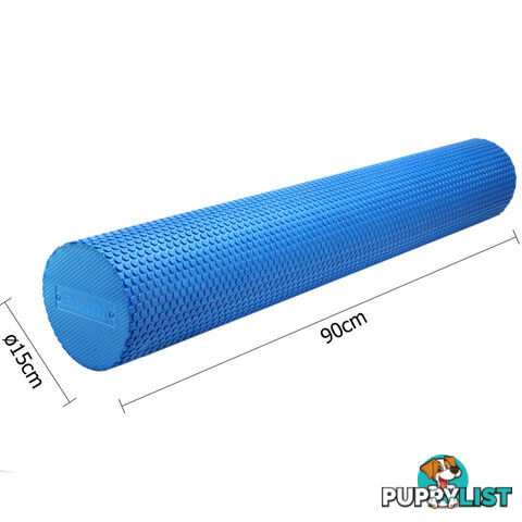 Yoga Gym Pilates EVA Stick Foam Roller Blue 90 x 15cm