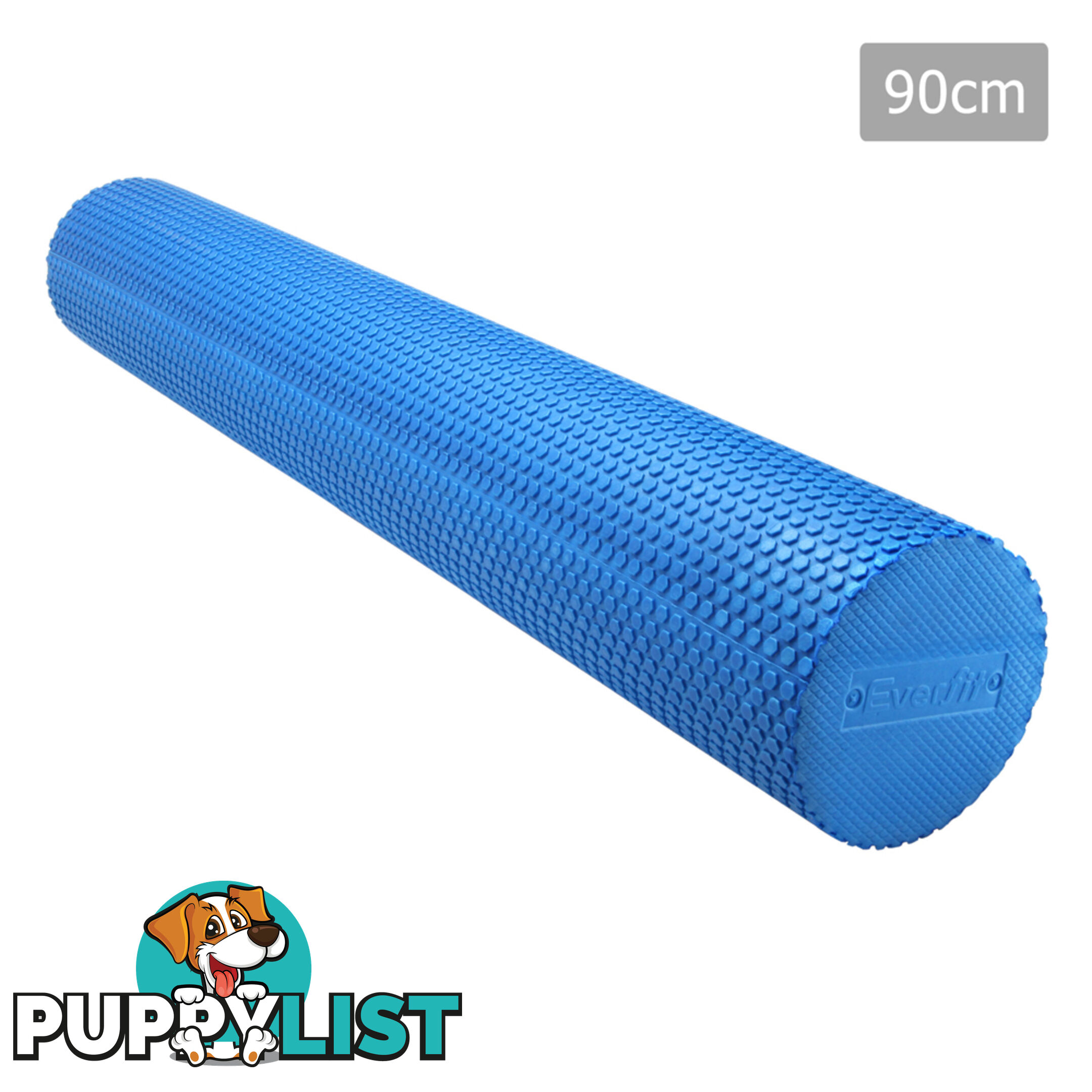 Yoga Gym Pilates EVA Stick Foam Roller Blue 90 x 15cm