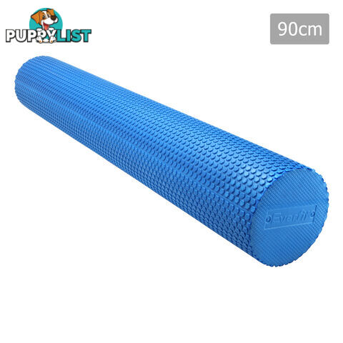 Yoga Gym Pilates EVA Stick Foam Roller Blue 90 x 15cm