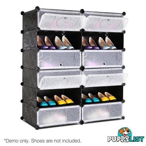 12 Cube Stackable Shoe Storage