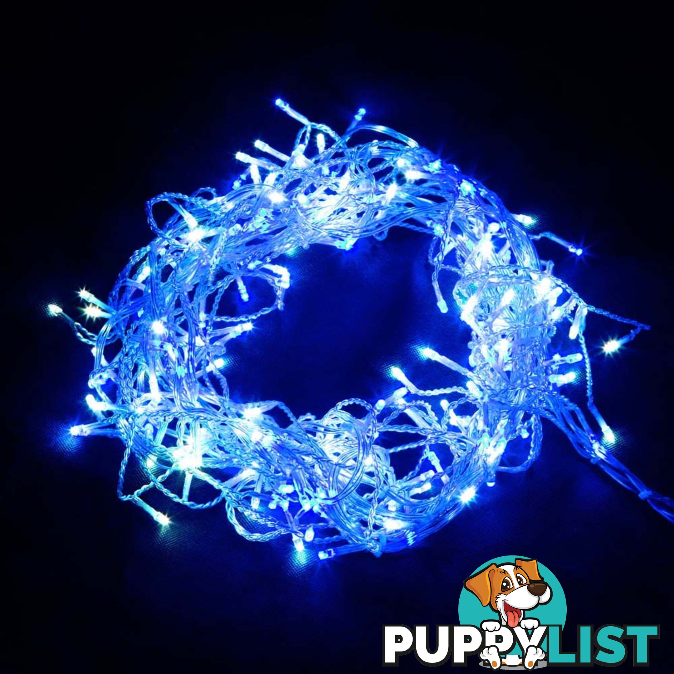 800 LED Christmas Icicle Lights Blue White