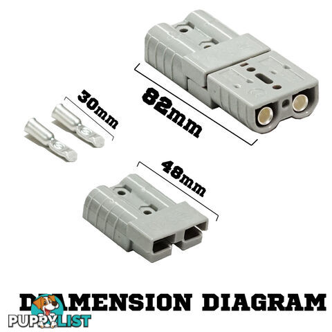 5X Premium Anderson Style Plug 50AMP Exterior Connector DC Power SOLAR CARAVAN