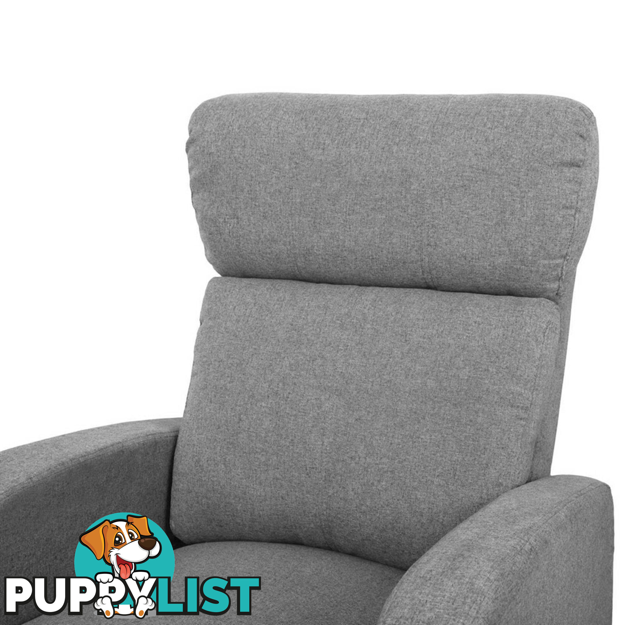 Linen Fabric Armchair Recliner - Grey