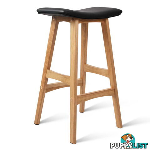 Set of 2 High Seat Barstools Black