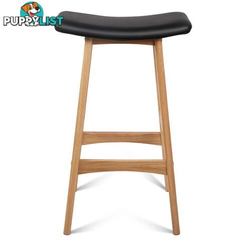 Set of 2 High Seat Barstools Black