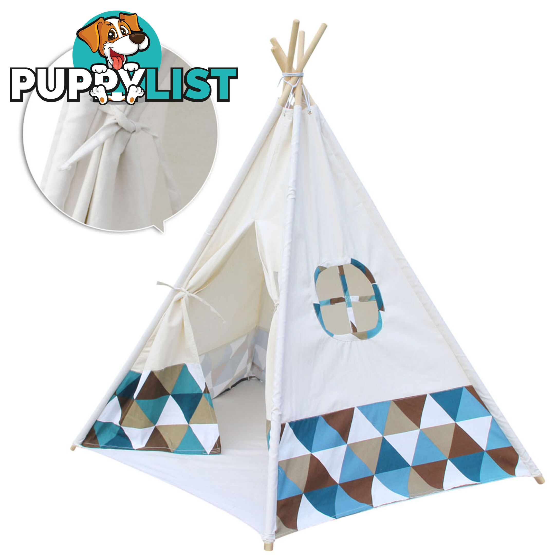 5 Poles Teepee Tent w/ Storage Bag