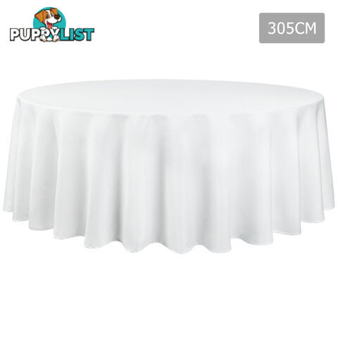 4 Pcs Wedding Table Cloth Round 305cm White