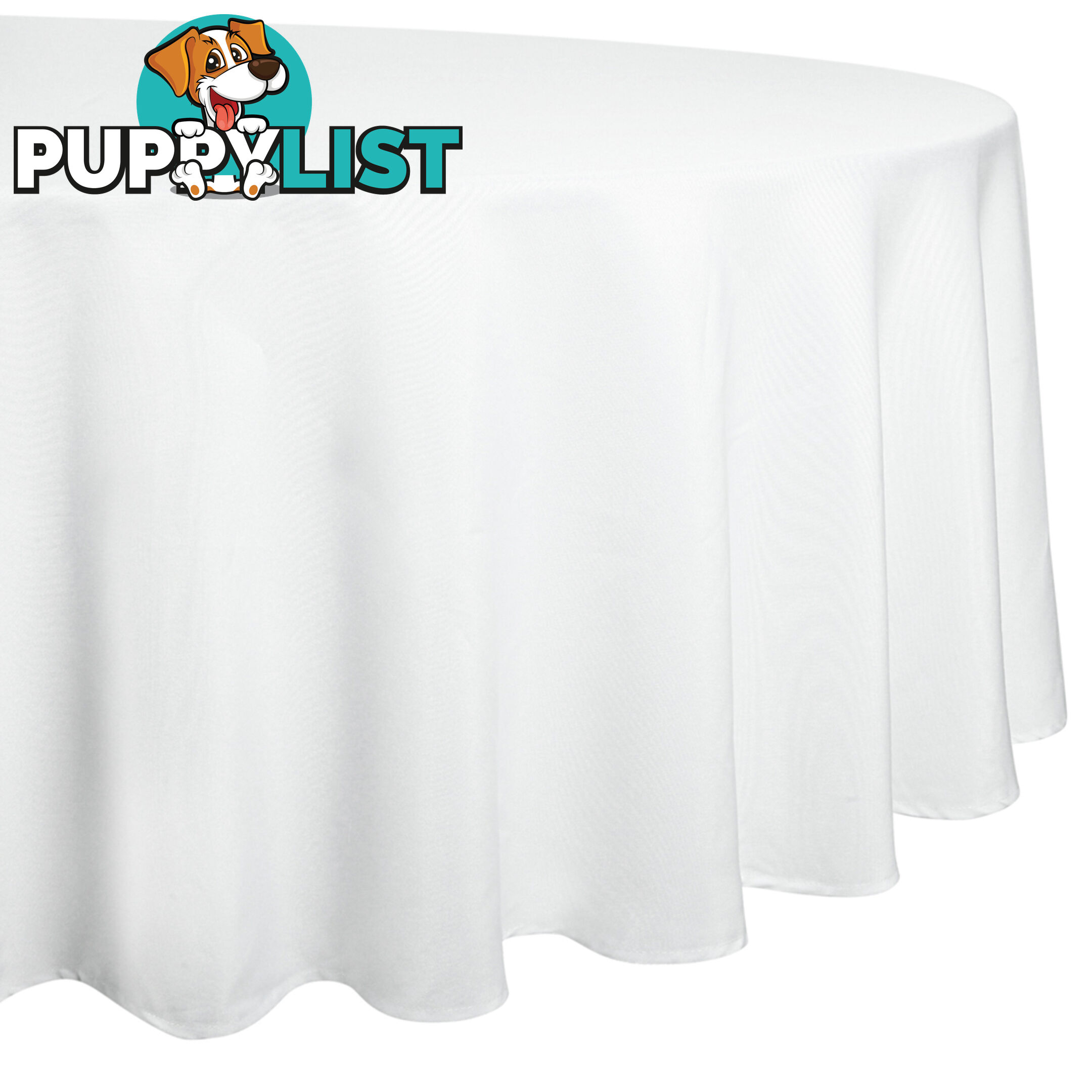 4 Pcs Wedding Table Cloth Round 305cm White