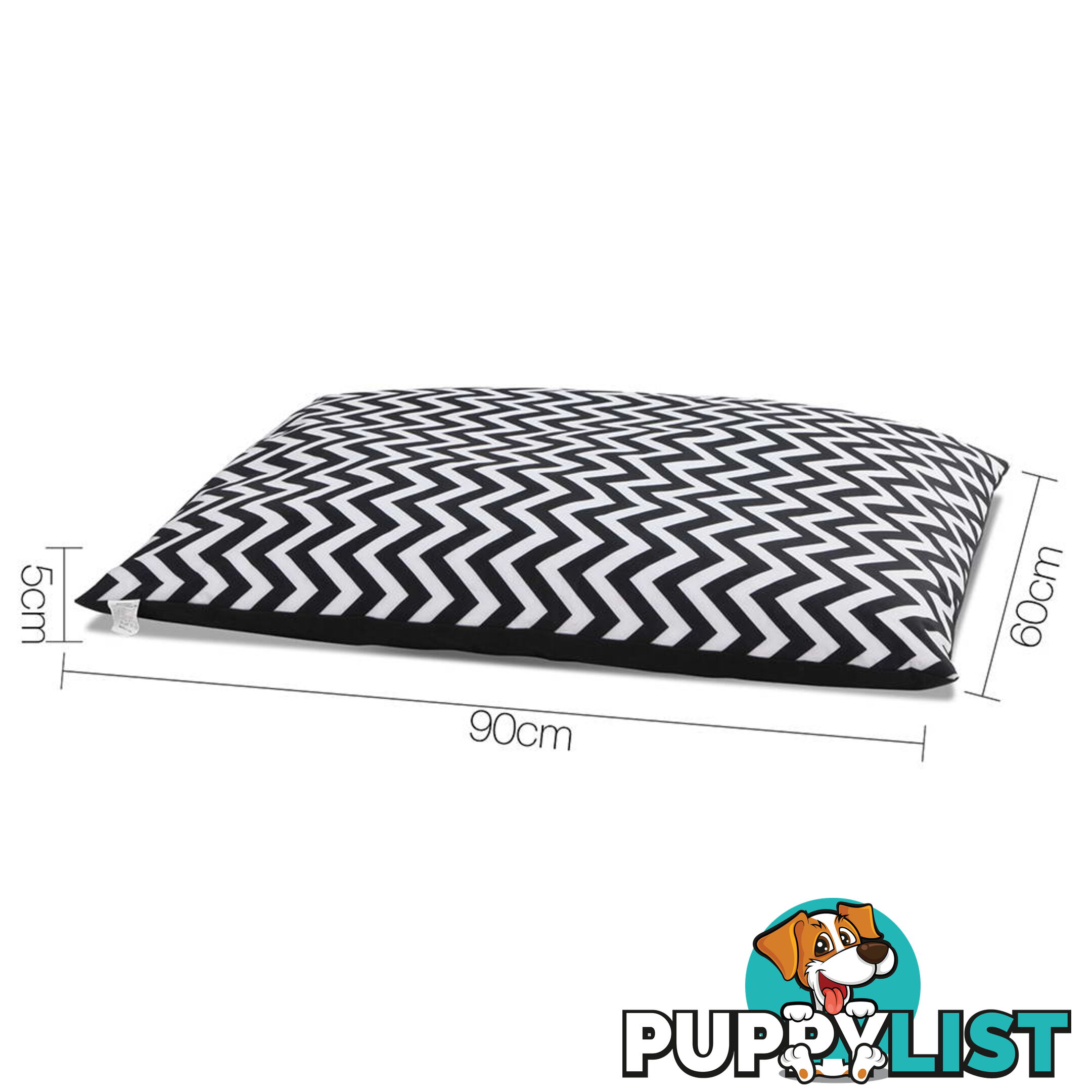 Washable Wavy Stripe Heavy Duty Pet Bed - XLarge