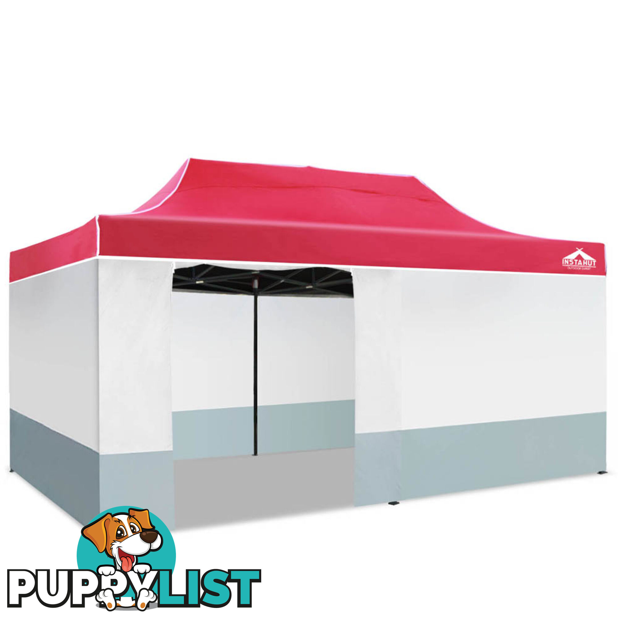 3X6 Pop Up Gazebo - Red