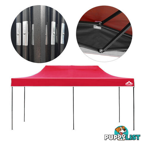 3X6 Pop Up Gazebo - Red