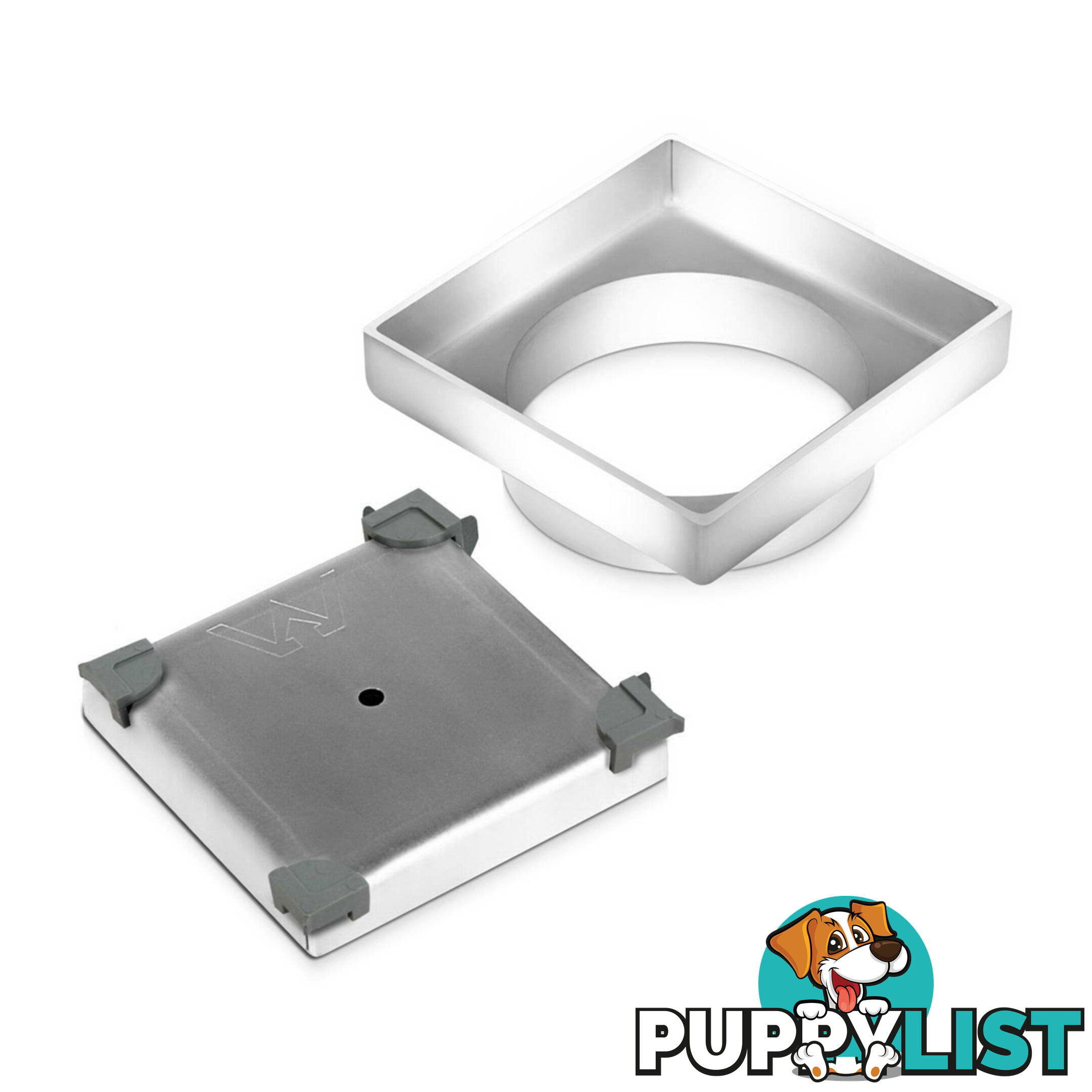 Square Stainless Steel Shower Grate Drain Floor Bathroom 75mm Depth