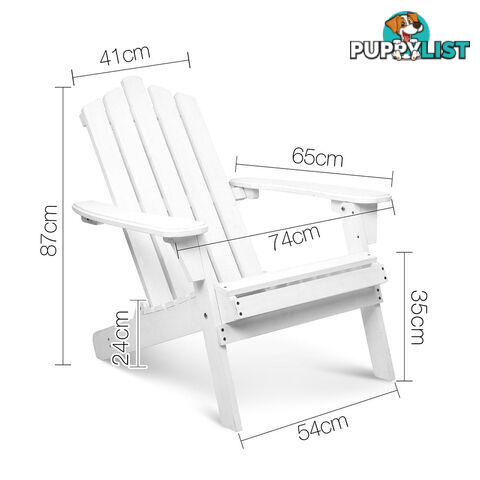 Adirondack Foldable Deck Chair & Side Table Set