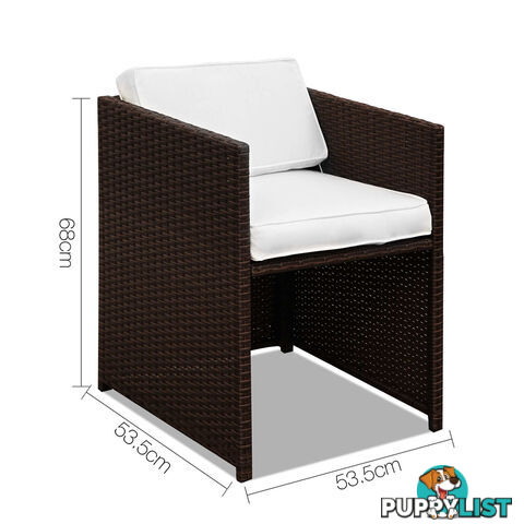 Hawaii Dining 9 Seater Set _ÑÐ Brown & White