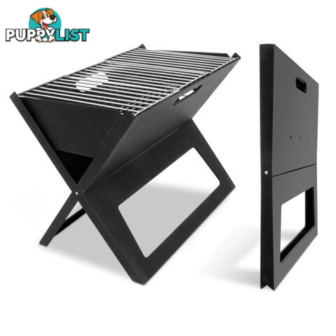 Portable Notebook Grill BBQ Foldable Folding Charcoal Camping Barbecue Picnic