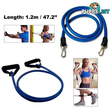 13PCS Heavy Resistance Band Yoga Tension Rope Fitness Stretch Door Loop Gym Abs