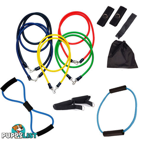 13PCS Heavy Resistance Band Yoga Tension Rope Fitness Stretch Door Loop Gym Abs