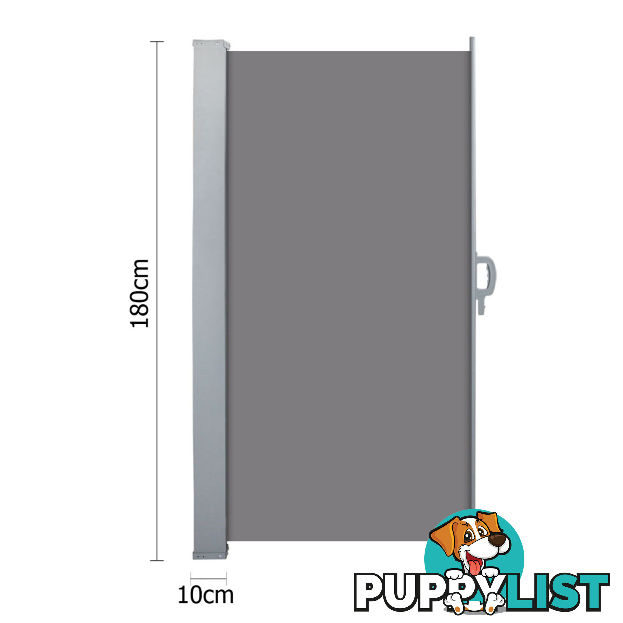 Retractable Side Awning Shade 180cm Grey