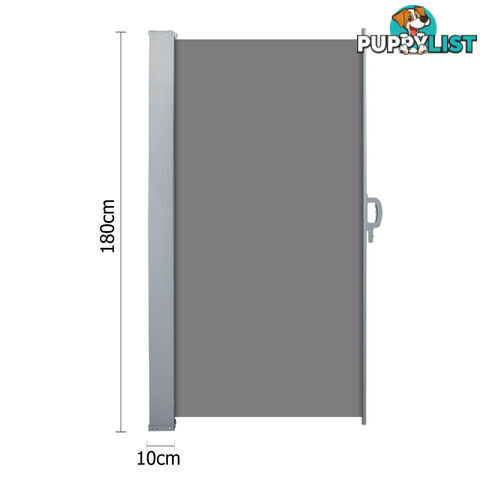 Retractable Side Awning Shade 180cm Grey