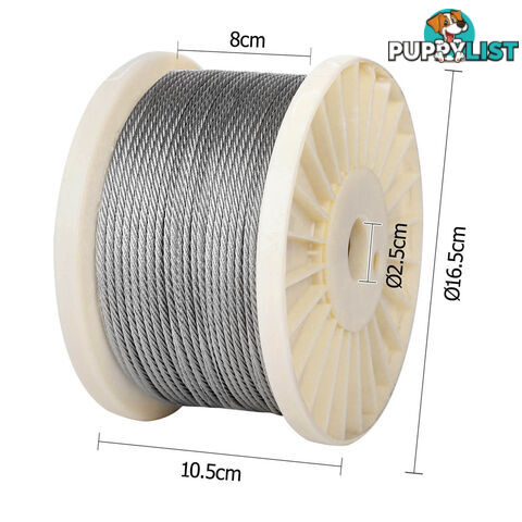 7 x 7 Marine Stainless Steel Wire Rope 100M