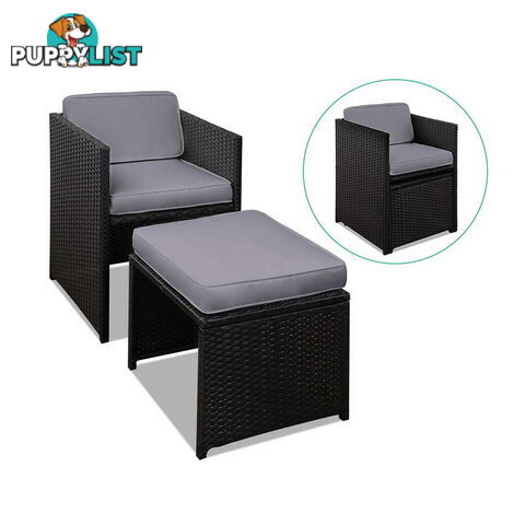 Hawaii Dining 9 Seater Set _ÑÐ Black & Grey