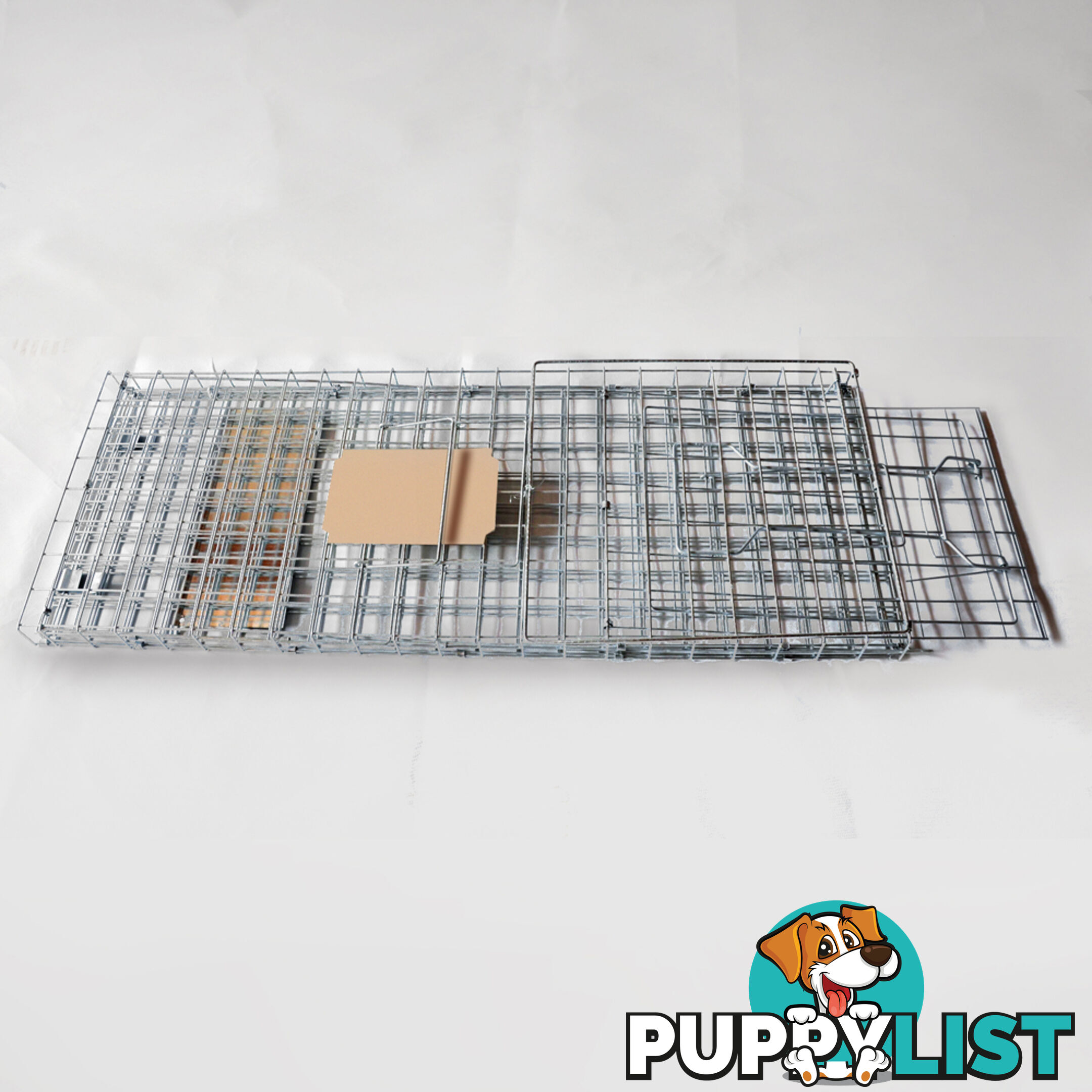 Humane Animal Trap Cage 94 x 34 x 36cm Silver