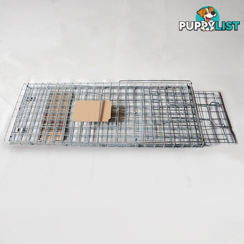 Humane Animal Trap Cage 94 x 34 x 36cm Silver