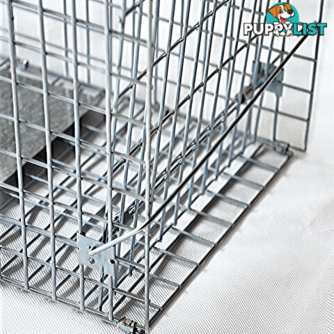 Humane Animal Trap Cage 94 x 34 x 36cm Silver