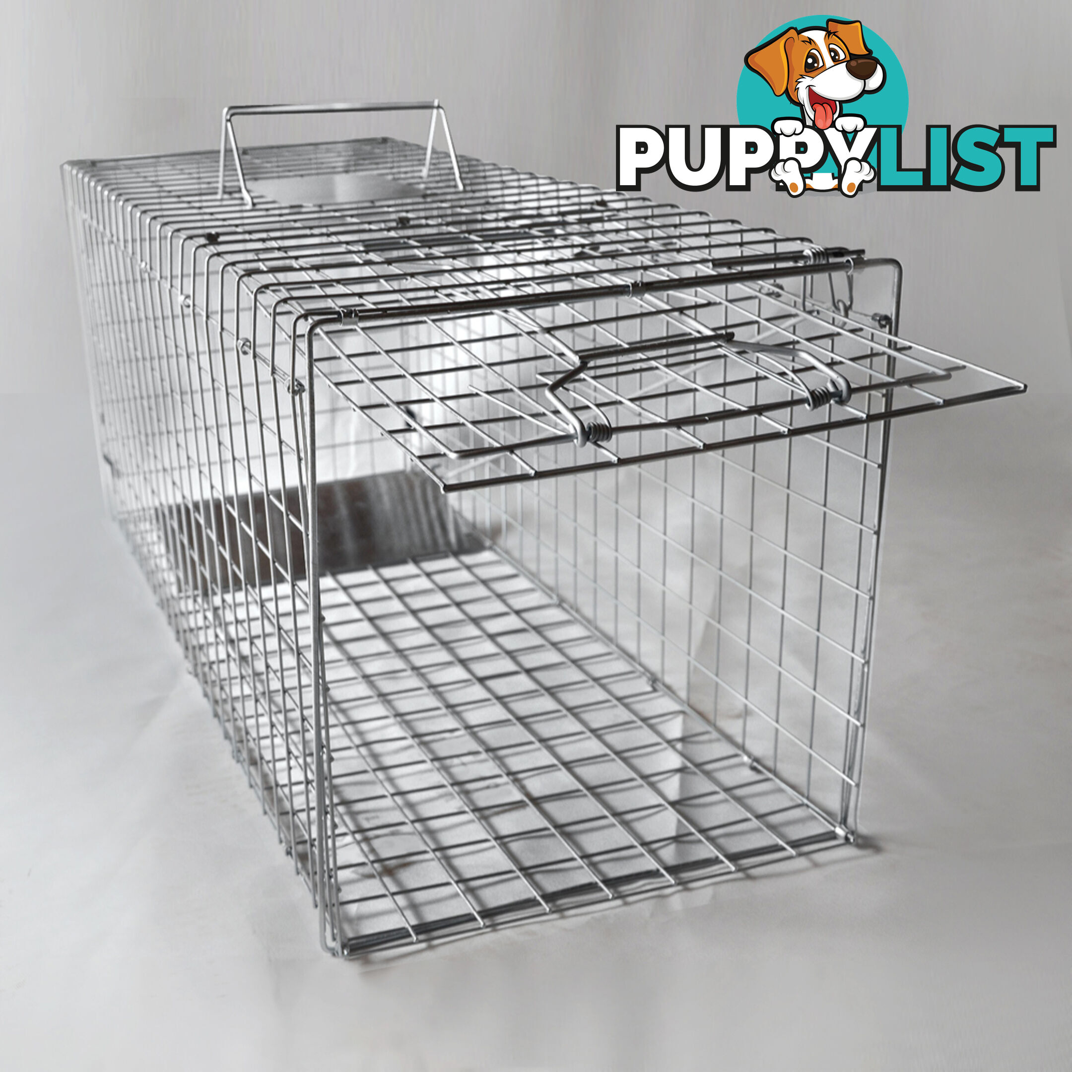 Humane Animal Trap Cage 94 x 34 x 36cm Silver