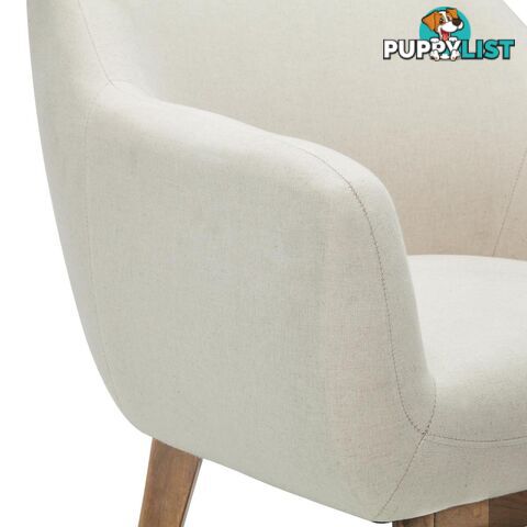 Fabric Tub Lounge Armchair - Beige