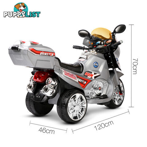 Kids Ride on Motorbike Silver Red