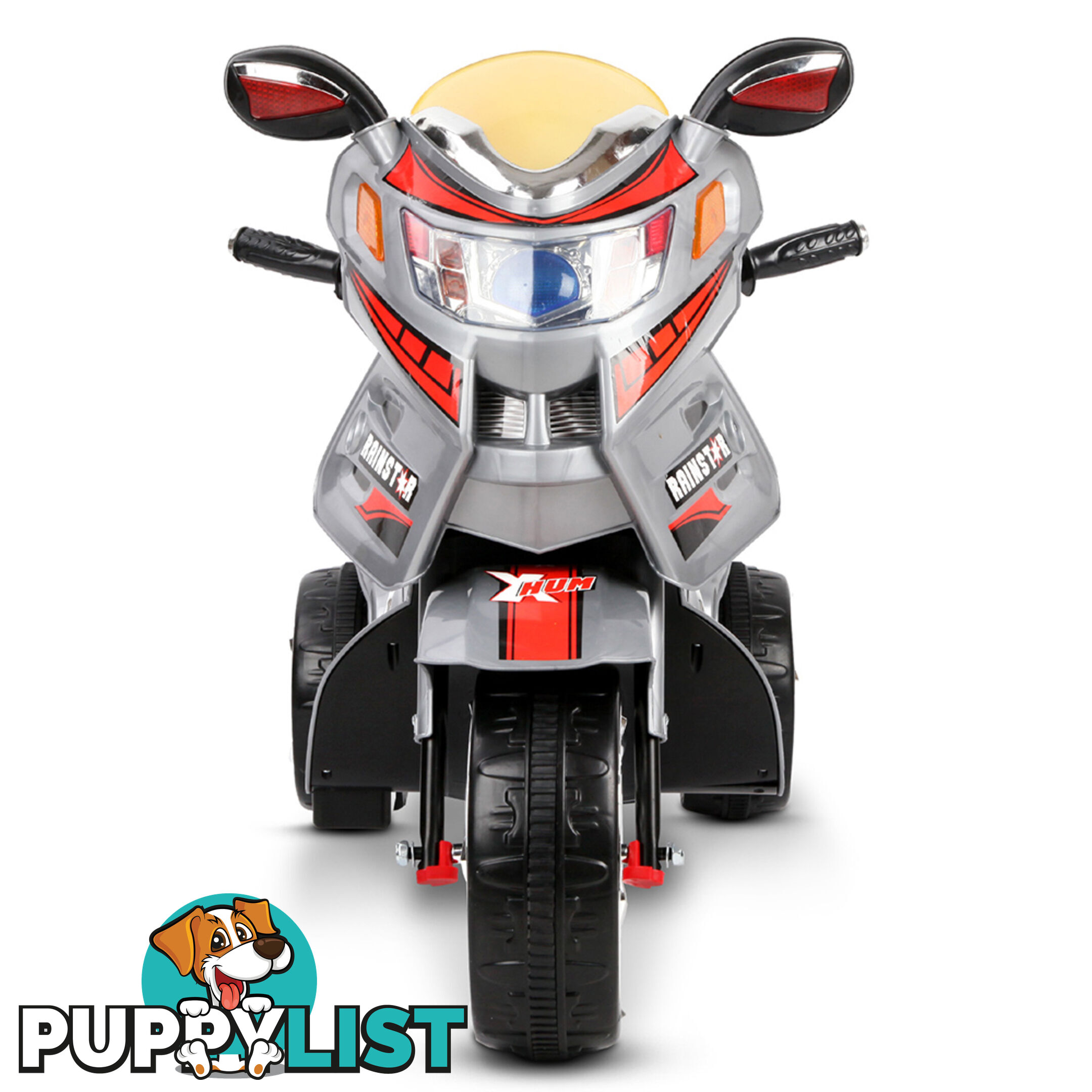 Kids Ride on Motorbike Silver Red