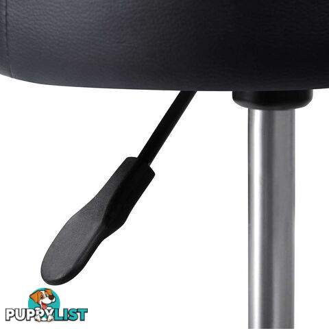 Round PU Swivel Salon Stool Black