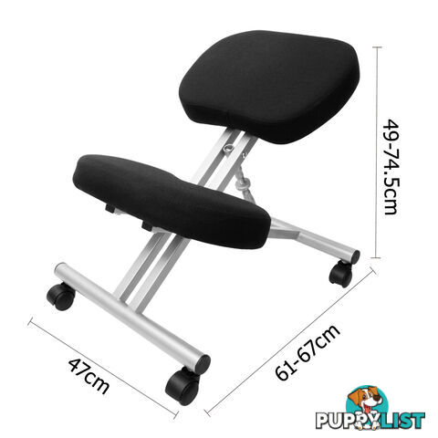 Adjustable Kneeling Chair Office Stool Silver