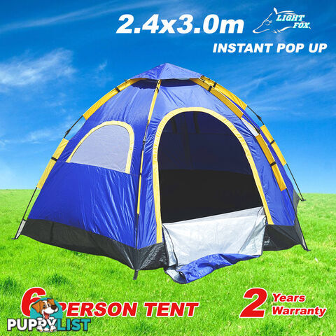 Seconds Up! 6 Person Camping Tent Hiking Fishing Waterproof Instant POP UP