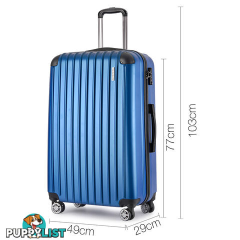 Set of 2 Hard Shell Travel Luggage with TSA Lock - Blue