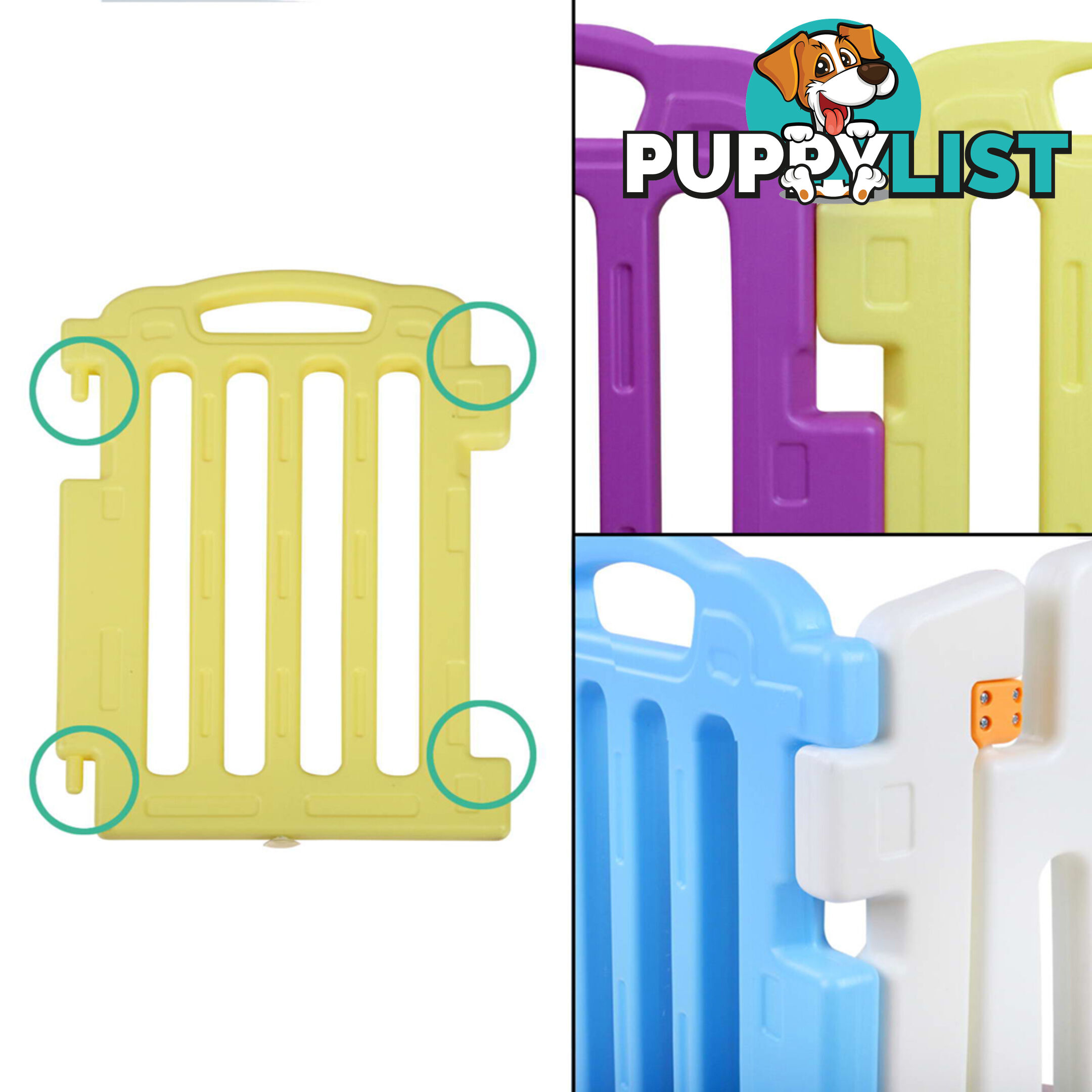 10 Panels Interactive Baby Playpen