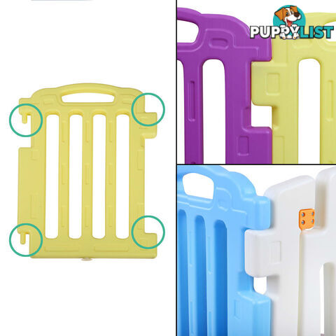 10 Panels Interactive Baby Playpen