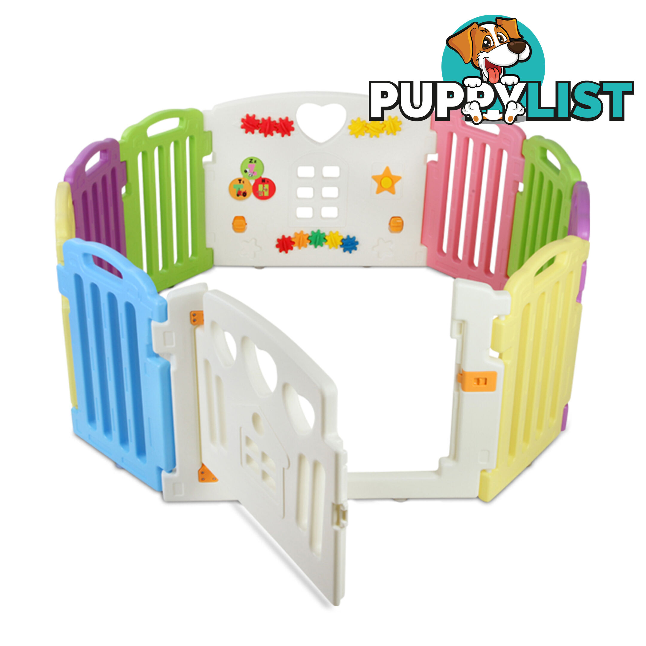 10 Panels Interactive Baby Playpen