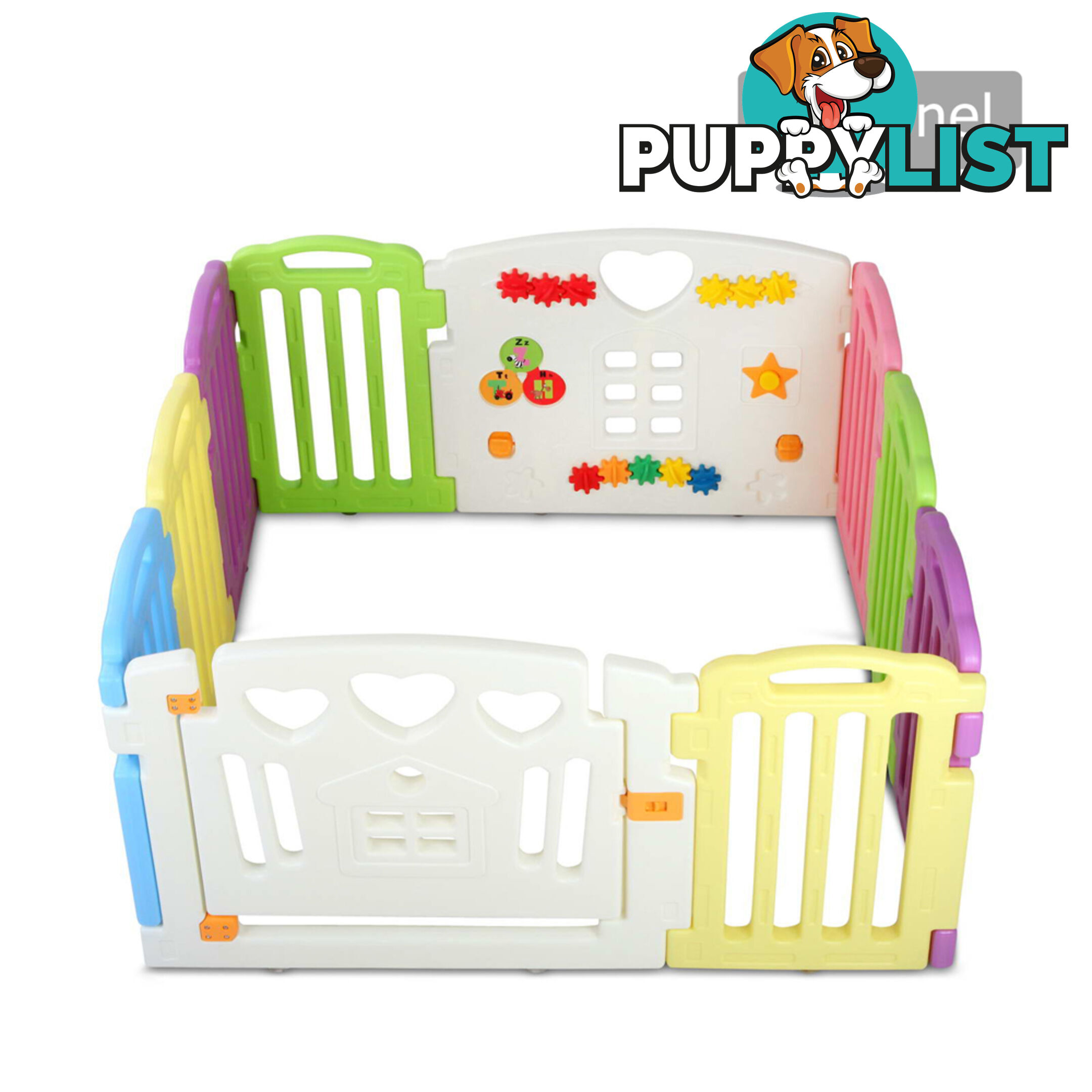 10 Panels Interactive Baby Playpen