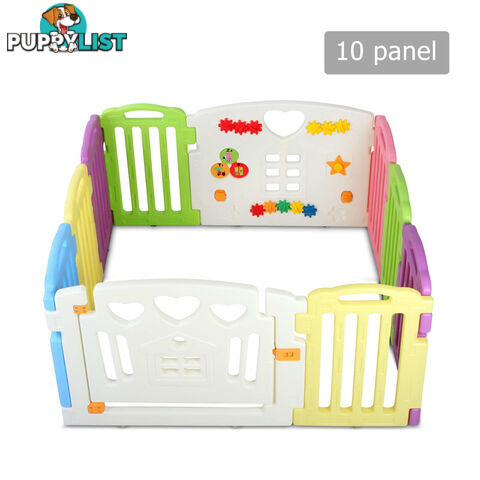 10 Panels Interactive Baby Playpen