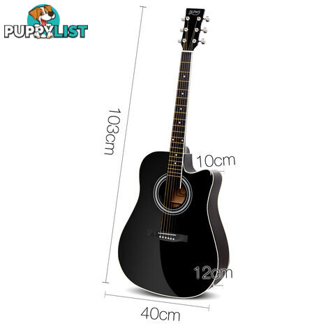 41" Steel-Stringed Acoustic Guitar Black