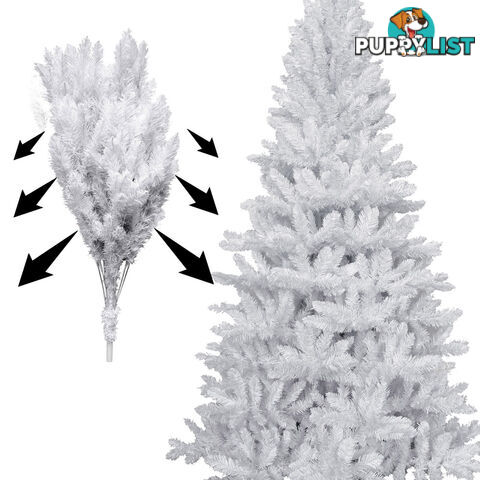 2.1M Christmas Tree With Decorations - White